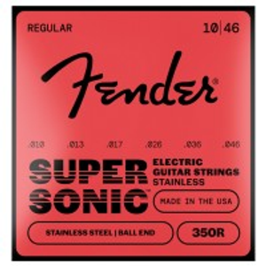 Fender SuperSonic 350R Guitar Strings, Stainless Steel, Ball End, Gauges .010-.046