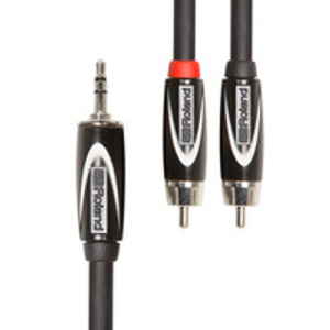 Roland 1/8'' TRS - Dual RCA Interconnect Cable, 5ft/1.5m