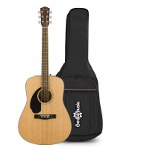 Fender CD-60S Left Handed Acoustic, Natural with Gig Bag