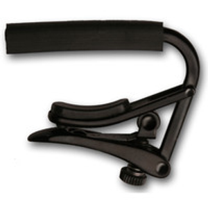 Shubb C1K Capo Noir Steel String Guitar Capo, Black Chrome