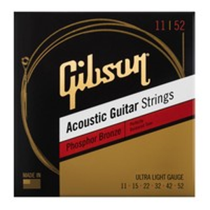 Gibson Phosphor Bronze Ultra-Light Acoustic Guitar Strings, 11-52