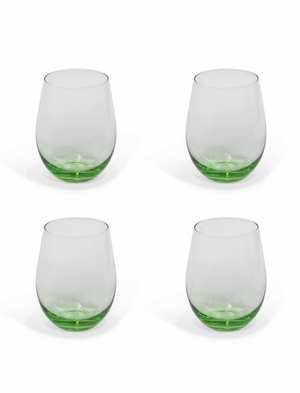Chilmark Tumbler - Glass, Green, Set of 4, Medium