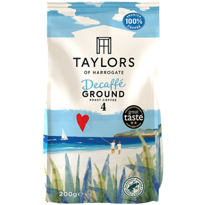Taylors of Harrogate Decaffe Ground Coffee Smooth Caramel and Malt Arabica Arabica 200 g