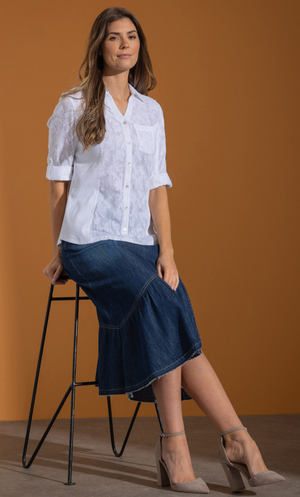 Fitted Cotton Shirt - White
