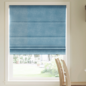 Florence Faux Suede, Cloud Blue - Roman Blind