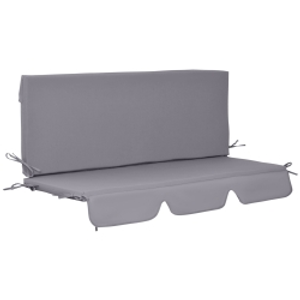 Outsunny Cojín para Balancín de 2 Piezas Cojín de Asiento y Respaldo para Jardín Terraza Exterior130x45x5 cm Gris