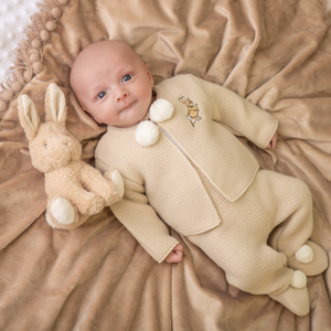 Taupe Rabbit Pom Outfit