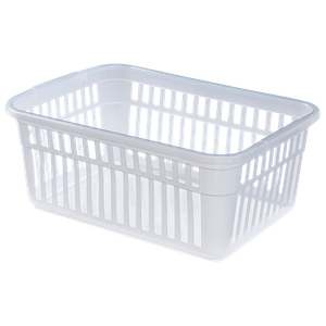 Whitefurze PP (Polypropylene) Basket Transparent 48 x 31 x 18 cm