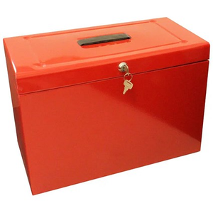 ValueX Cathedral Metal Suspension File Box Foolscap Red - FPHORD