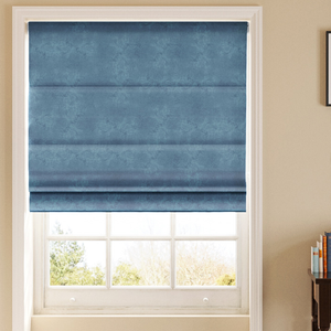 Florence Faux Suede, Prussian Blue - Roman Blind