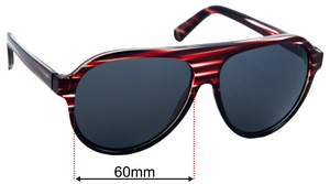 Sunglass Fix Replacement Lenses for Childe Reed - 60mm Wide