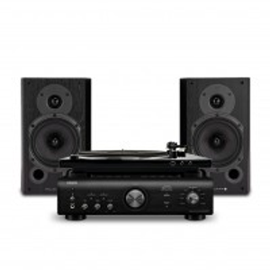Denon DP-450 with PMA-600NE & Wharfedale 9.1 Hi-Fi Package, Black