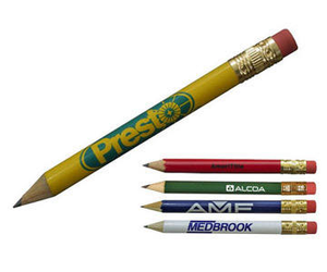 Round  Golf Pencil with  Erasers