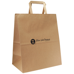 Flat Handle Natural Kraft Paper Bag