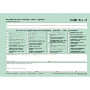 VC40E- Goods Vehicle Defect Report Pad (Duplicate)