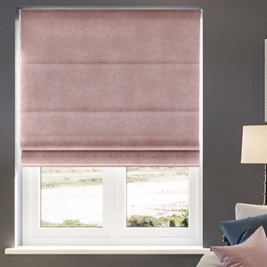 Florence Faux Suede, Petal Pink - Roman Blind