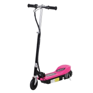 HOMCOM Patinete Eléctrico Plegable para Niños y Adolescentes de +7 Años con Manillar Ajustable en Altura 78x37x87-95 cm Rosa