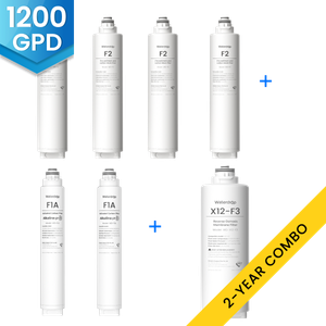 Waterdrop X12 RO System Replacement Filter Combo Set - 1200GPD