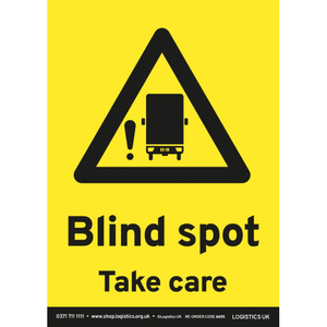 Blind Spot Taker Care A5 Portrait Sticker