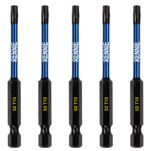 5 Pack - T15 Torx 75mm Long Magnetic Impact Screwdriver Bits Set TX15