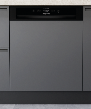 ++++HOTPOINT BLK SEMI INT DISHWASHER