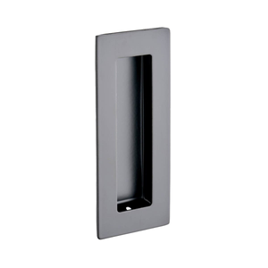 Pocket / Sliding Door Flush Pull Handle - 120 x 50mm - Matte Black - Hardware Solutions