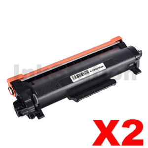 2 x Compatible Brother TN-2530XL High Yield Toner Cartridge - 3,000 pages