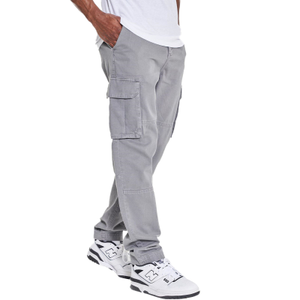 Bench Mens Sergei Multi Pocket Cotton Cargo Pants - 30 R / Steel Grey