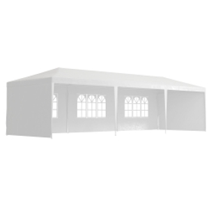 Outsunny Garden Gazebo Marquee Party Wedding Tent Canopy (9m x 3m) - White