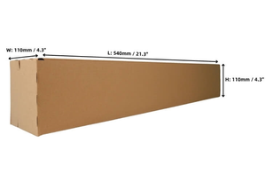 B2 Square Postal Tubes - 540 x 110 x 110mm - 100 Tubes