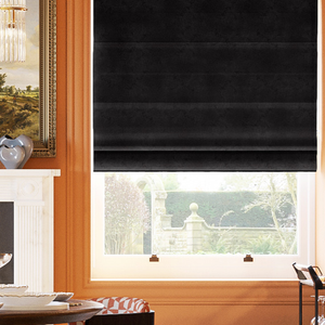 Florence Faux Suede, Classic Black - Roman Blind