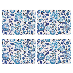 Cath Kidston Strawberry Garden Set of 4 Blue Cork Backed Placemats