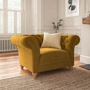Montgomery Armchair in Saffron Velvet