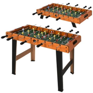 HOMCOM Futbolín para Niños de Madera Juego de Mesa de Fútbol con 22 Jugadores 2 Marcadores 22 Jugadores 84,5x40x61,2 cm Madera
