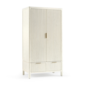 Wren White Painted Solid Oak Double Wardrobe