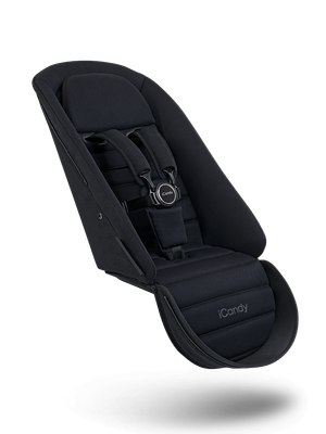 Peach 7 Black Seat Unit Fabric