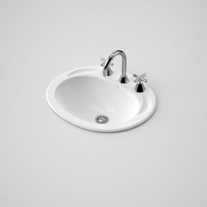 Concorde 500 Vanity Basin Vitreous China White 3 Tap Holes [057365]