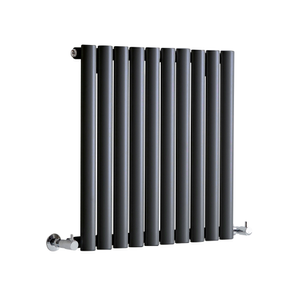 Milano Aruba - Horizontal Designer Radiator - Single Panel - 600mm x 590mm - Anthracite