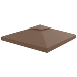 Outsunny 3 x 3 m Gazebo Canopy Roof Top Replacement Cover - Spare Part, Coffee TOP COVER ONLY