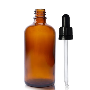 100ml Amber Glass Dropper Bottle & T/E Glass Pipette
