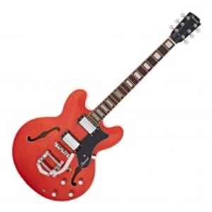 Hartwood Revival Vibrato Guitarra Semiacústica, Burnt Orange