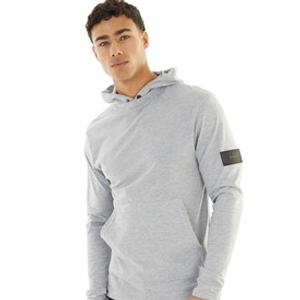 Avant Garde Mens Collusive Hooded Top Light Grey Marl
