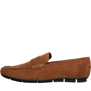 French Connection Mens Suede Driving Loafers Tan