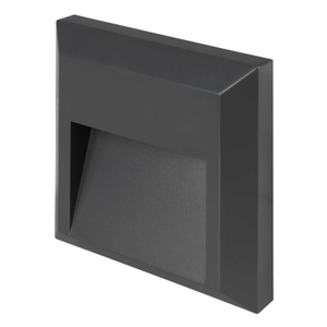 Enzo 1.5W LED Square Resin Wall / Step Light Graphite 4000K