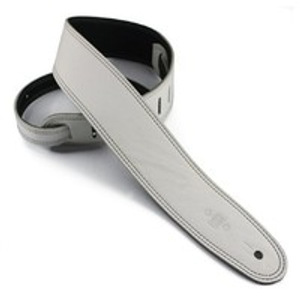 Correia de guitarra em pele reversível DSL DS25 2,5", preto e branco