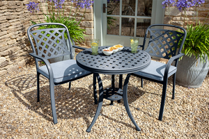 Berkeley Bistro Set Antique Grey/Platinum
