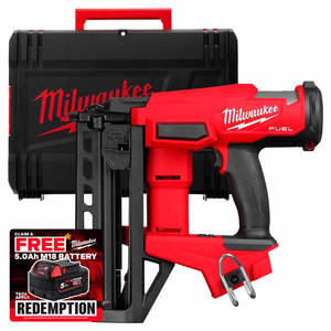 Milwaukee M18 FN16GS-0X FUEL™ 16 GA 18V Straight Finish Nailer in an HD Box (Body Only)
