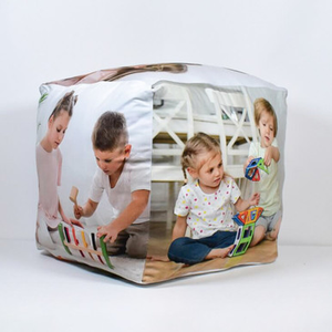 Personalised Photo Cube Cushion - 10"