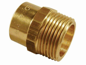 End Feed To Male Iron Coupler Bronze 22mm x ¾"