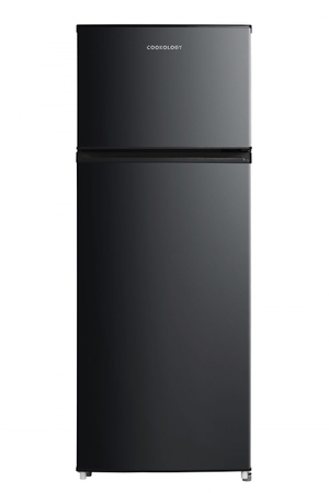 204L Black Freestanding Fridge Freezer